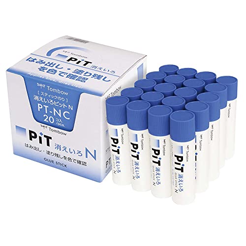 トンボ鉛筆 スティックのり 消えいろPiT Nサイズ PT-NC-20P