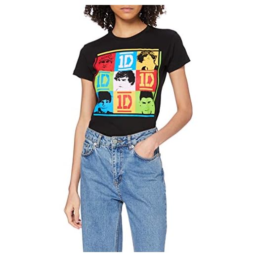 One Direction dam 9 rutor kortärmad t-shirt med rund hals