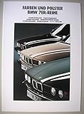  Prospekt BMW Farben und Polster 7er Reihe - 730i 735i 735iL Baureihe E32 - von 1990 - auf 8 Seiten aufklappbar - mehrsprachige Ausgabe