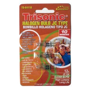 trisonic halogen bulb - JC Type HALOGEN Light Bulbs 10 Watts / 12v - Pack of 3