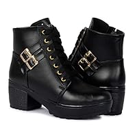 Longwalk Women Fashion Casual Boot High Ankle Heel for Girls Boot