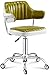 JYHZ Barhocker Barbierstuhl Rückenlehne, Barstuhl, Hebestuhl, Drehstuhl, Make-up-Hocker, Büro, Tattoo-Studio, Schwarz (Farbe: Gelb) (Farbe: Grün)