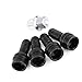 CYSFETENA 4Pcs M14 * 1.5MM Locking Wheel Bolts, Antitheft Black Steel Locking Lug Bolts Set with 1 Key Replacement Accessories Part