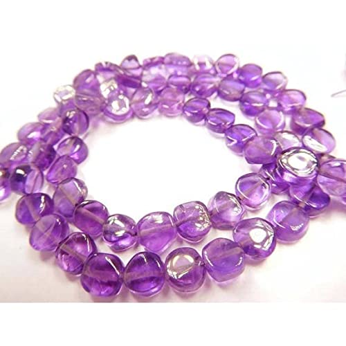 Perles améthyste naturelle violette forme pièce fil 13 pouces taille 3mm pour création