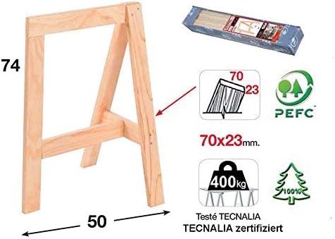 Astigarraga - CAB019.99 - Space Saving Trestle, Wood, 74 x 50 x 45 cm