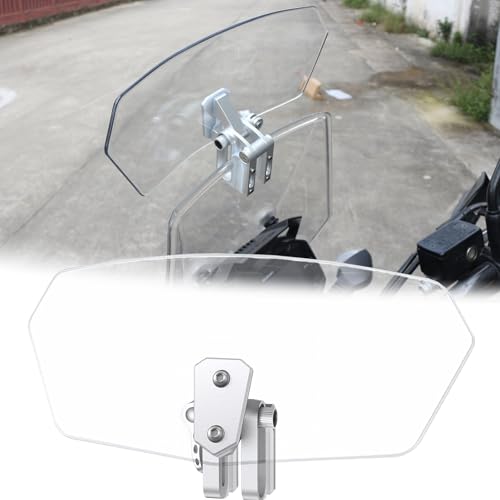 SINLIRU Universal Motorcycle Wind Deflector Clear Windscreen Extender