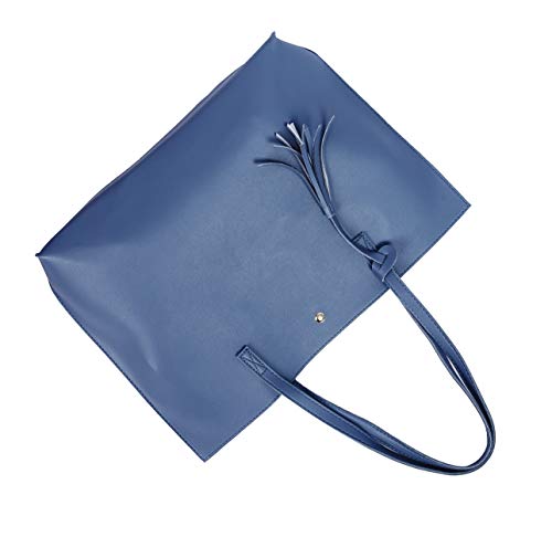 Nodykka Women Tote Bags Top Handle Satchel Handbags PU Faux Leather Tassel Shoulder Purse