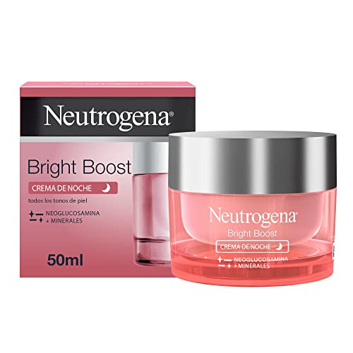 Neutrogena Bright Boost Crema Gel de Noche, Hidratante Facial con Neoglucosamina, 50 ml