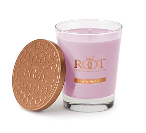 Root Candles Long Lasting Beeswax Blend Scented Candle Made In The Usa, Large Veriglass, Teak & Orchid #TOP11