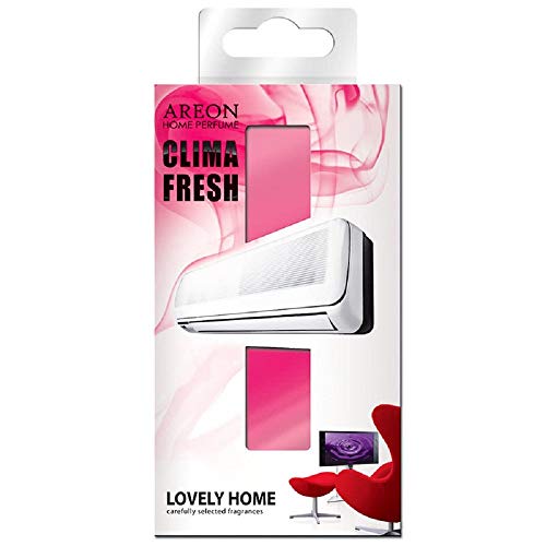 Areon Clima Fresh Ambientador Hermosa Casa Aire Acondicionado Rojo Original Hogar Salón Oficina Tienda Olor ( Lovely Home Pack de 1 )