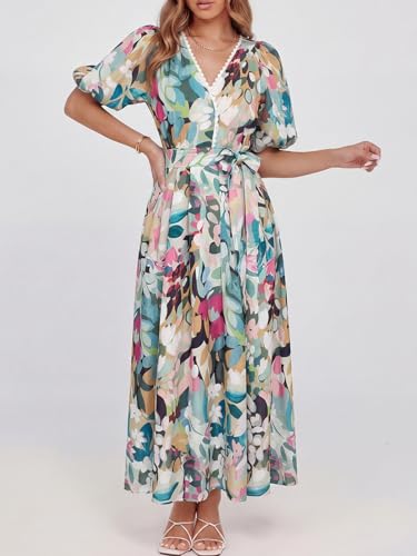 Image of Maxigerui Women's Summer Floral Maxi Dress Spring Wedding Guest Dress 2026