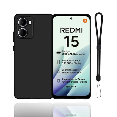 For Redmi 15A 5G/R70M �P�[�X �ی�J�o�[ �u���b�N �y�� �_�� �w��h�~ ���ϖh�~ �C�菝�h�~ �����Y�ی� ���E�ȒP TPU Redmi 15A 5G/R70M �P�[�X(�u���b�N)