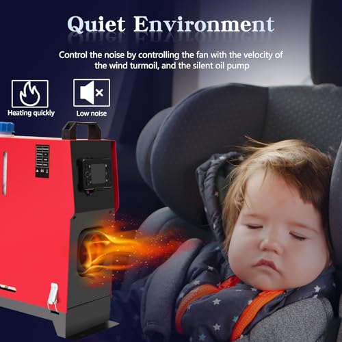 Jacgood 5000W-8000W Diesel Parking Heater Kit, 12V 5KW-8KW Diesel Air Heater With Remote Muffler And LCD Display For RV Trucks, Boats, Buses, Car Trailers, RV Fast Heating - Image 2