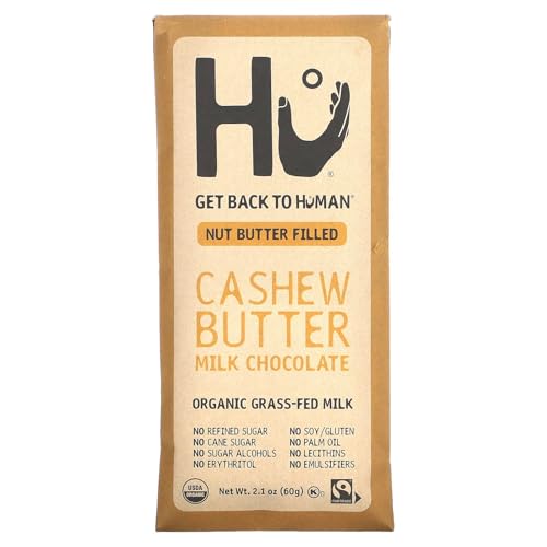 HU KITCHEN Organic Cashew Butter Milk Chocolate Bar, 2.1 OZ