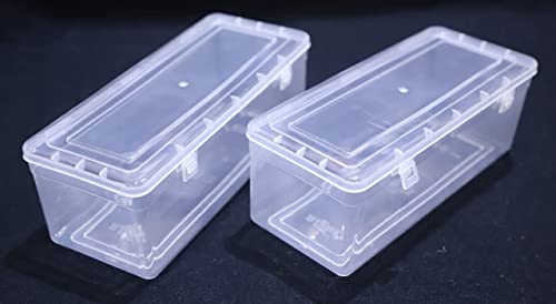 Image of Inez Multipurpose Plastic Rectangular Stackable Organizer Small Storage Container Box Combo Transparent Boxes for Jewellery /Medicines /Stationery /Cosmetics /Accessories(Pack of 2)