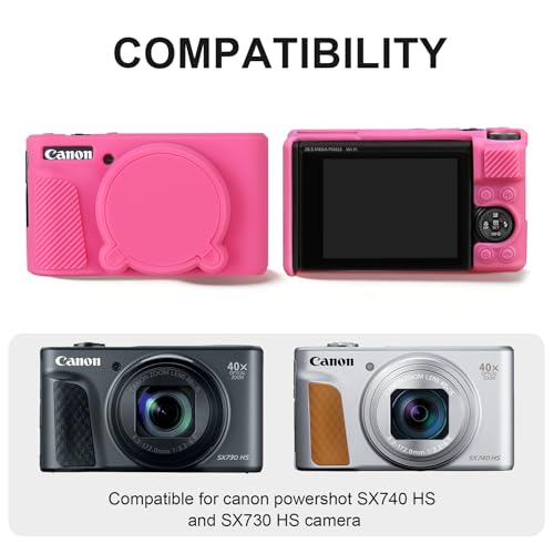 Estuche rígido con funda de silicona para Canon PowerShot SX740 miniatura 3