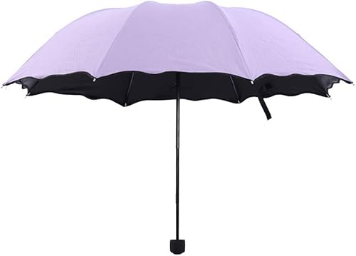 Sombrilla antirayos UV para lluvia y sol, resistente al viento, 3 plegable, portátil