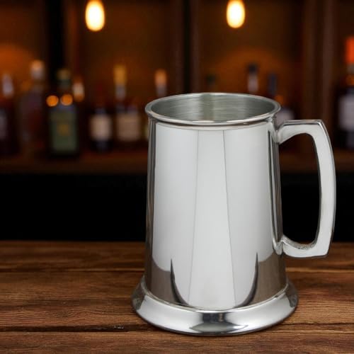 English Pewter Company 1 Pint Plain Straight Pewter Beer Mug Tankard [EP002] - Thumbnail 4