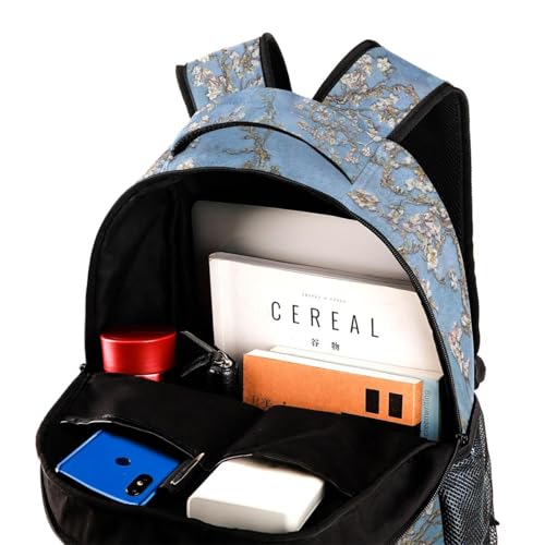 Sac à dos d'école fleurs d'amandier multicolore pour filles et garçons - 4