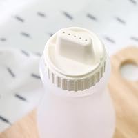 Vista 2 de ZEESOON Dispensador de botellas de condimentos de plástico para salsa de tomate y mayonesa, mostaza (blanco) 12.8 onzas
