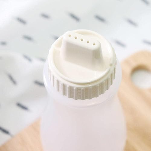 Miniatura 3 de ZEESOON Dispensador de botellas de condimentos de plástico para salsa de tomate y mayonesa, mostaza (blanco) 12.8 onzas