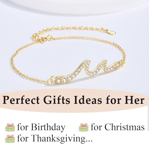 Daughter, Best Friend, Granddaughter Gifts for Women Wave Bracelet for Her for Birthday, Christmas, New Year4