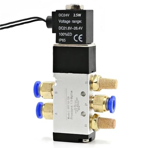 Vanne solénoïde de commande d'air 1/8 BSP distributeur électrique gaz 4V110-06 - 7