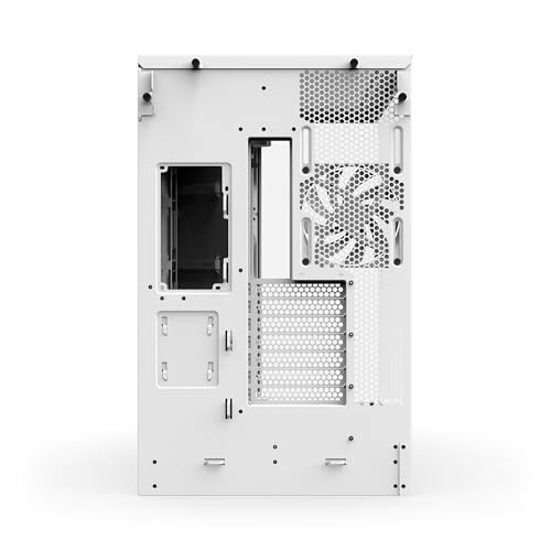 Image of NZXT H9 Flow (2025) - Large Dual-Chamber ATX Mid-Tower Airflow PC Case - Includes 3 x 140mm & 1 x 120mm Fans - 420mm Radiator Support - Tempered Glass - Back-Connect Ready - White