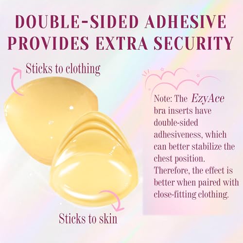 Double Sided Sticky Bra Push up, Ultra Invisible Lift Bra Inserts Push up Sticky Bra Pads Inserts,Reusable Boob Insert3