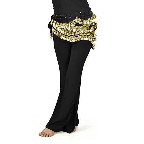 Bellylady Belly Dance Hip Scarf, Gold Coins Belly Dance Costume Skirt Wrap Belt #TOP2
