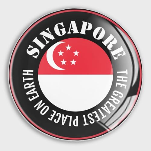 Imanes de Singapur de vidrio para nevera decorativos 2