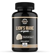 BioYouth Organic Lions Mane Brain Support Dietary Supplement Premium Lions Mane Mushroom Extract ...