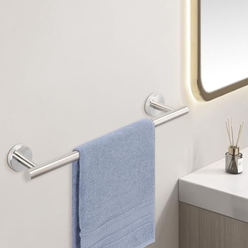 Livabber 3 Pieces Bathroom Accessories Set, 304 Stainless Steel Bath Hardware Kit with 16” Towel Bar + 2 Robe Hooks, Wall Mounted Towel Rack for Kitchen, Shower Room (Brushed Nickel) - Image 8