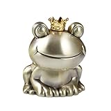 Sizikato Zinc Alloy Smile Frog Prince Piggy Bank for Boys