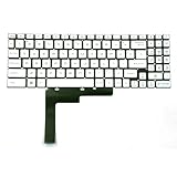 KGIGIBE Replacement Backlit Keyboard for MSI Sword 15 A11SC A11UC A12VE A12UD A13VF A13UCX Sword 17 A11SC A11UD A12UD A12UE A12VF A13VE A13UDX MS-1585 Laptop US White Without Frame