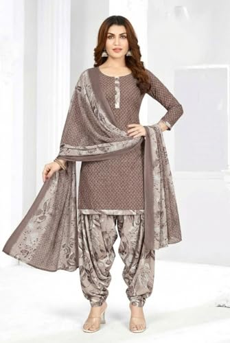 Image of Yashika Unstiched Crepe dress materials | Crepe Salwar Suit for women with dupatta | suit material for women unstitched