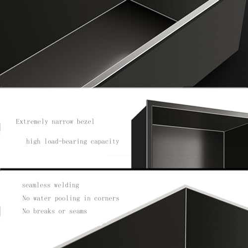 Niche de douche inox noire à LED pour remplacer les étagères rouillées sans carrelage - 4