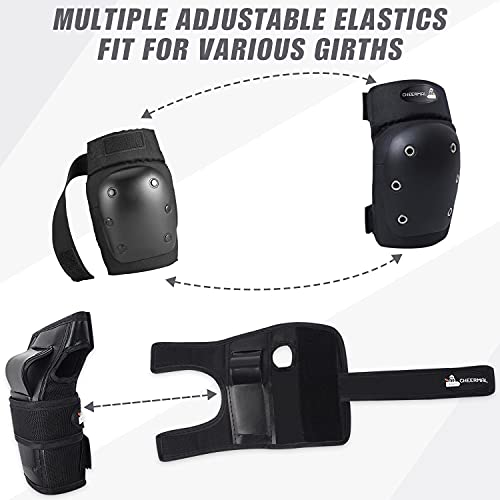 image for Cheermal Kids/Adults Knee and Elbow Pads with Wrist Guards - 6 in 1 Pr