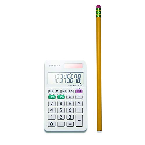 Sharp El-244Wb Business Calculator, White 2.125, 2.38 X 4.06 X 0.31 Inches #TOP3