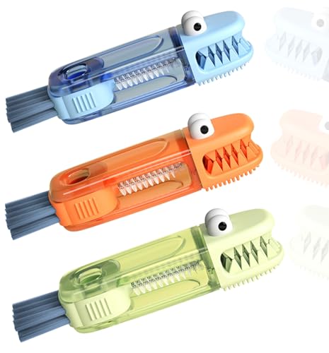 Bebolizerch Portable Gap Cleaner for Cup Lids,crevices(GreenOrangeBlue)