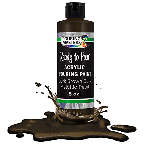 Pouring Masters Dark Brown Bark Metallic Pearl 8-oz Acrylic Pouring Paint