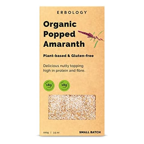 100% Organic Popped Amaranth 100g - Excellent Breakfast Topping - Rich in Fibre, Protein and Minerals - Vegan and Gluten-Free - Sustainably Sourced Cover
