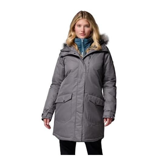 Columbia Womens Suttle Mountain Long Insulated Jacket, City Grey, Medium