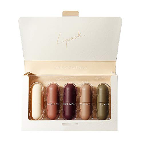 5 Pcs capsule lipstick rossetti Matt impermeabile liquid lipstick make up set lipstick cosmetics mini set