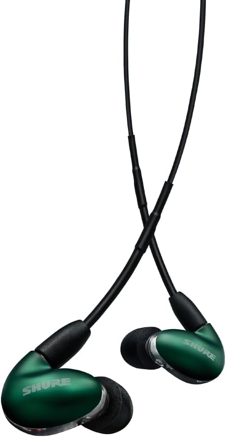 Shure SE846 PRO Gen 2 Wired Sound Isolating Earphones, Secure in-Ear Earbuds, High-End Professional Sound, Hi-Def Four Drivers, Upgraded Sound Filters, Durable Quality, Customizable Frequency – Jade