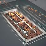 Patioco Gartenlounge-Set U-Form Grau mit Gasfeuerstelle