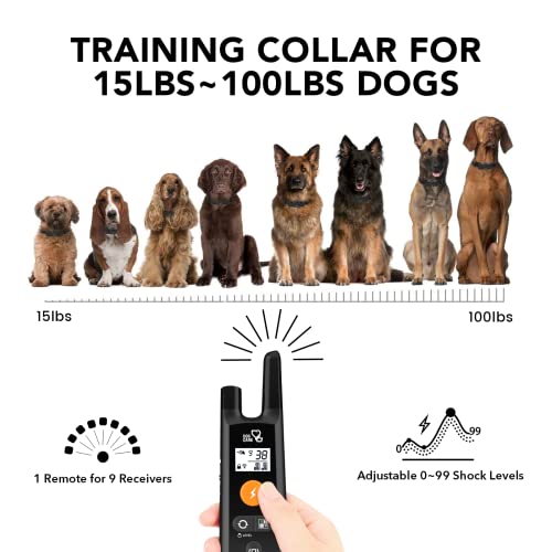 Dog Care Dog Training Collar For Large Medium Dogs With 1800 Feet Remote Range, Rechargeable Dog Shock Collar With Beep, Vibration And Shock Modes, Safety Keypad Lock, Rainproof #TOP4
