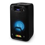 SONIDO VÍVIDO: Para la reproducción de música, 2 x tweeter de 7,62 cm (3") y 1 x woofer de 20 cm (8") van incorporados en su interior Bassreflex de manera compacta con control de volumen y graves, para transmitir un sonido de calidad.