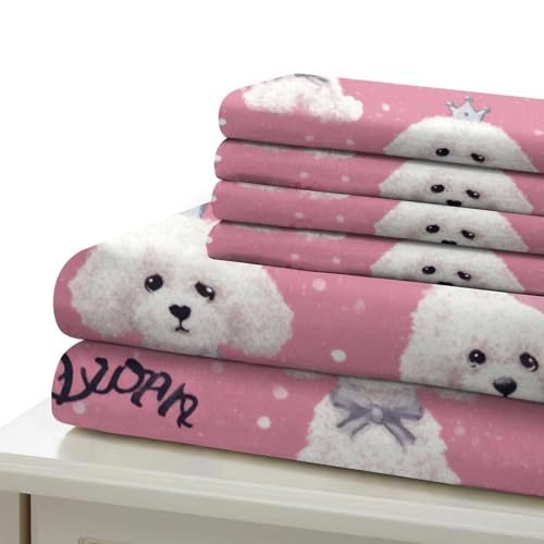 Housse de Couette Caniche 3D 140x200 Parure de Lit Microfibre - 7