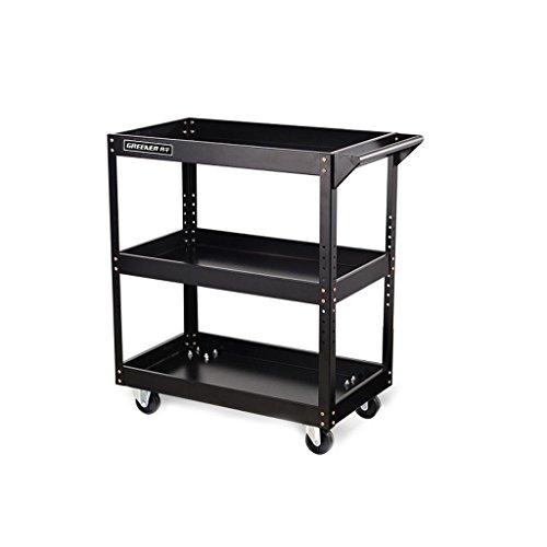 YuanYu Trolley - Car Repair Tool Car Repair Tool Mobile Rack 3 Layer Multi-function Parts Cart shelf trolley (Color : Black, Size : 73 * 36 * 78cm)